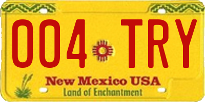 NM license plate 004TRY