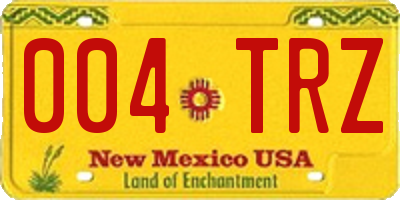 NM license plate 004TRZ