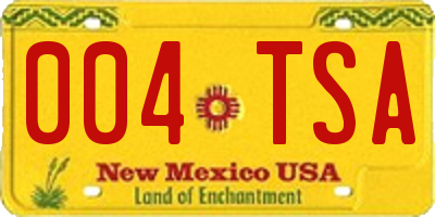 NM license plate 004TSA