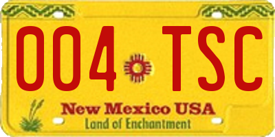 NM license plate 004TSC