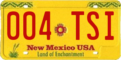 NM license plate 004TSI