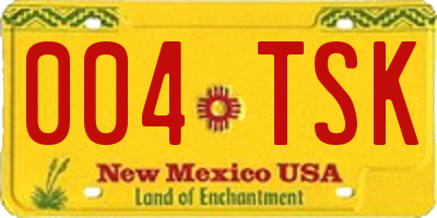 NM license plate 004TSK