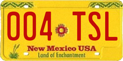 NM license plate 004TSL