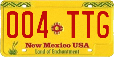 NM license plate 004TTG