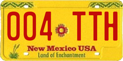 NM license plate 004TTH