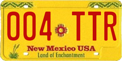 NM license plate 004TTR