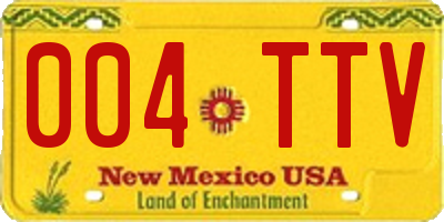 NM license plate 004TTV