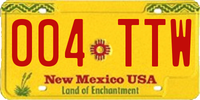 NM license plate 004TTW