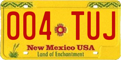 NM license plate 004TUJ