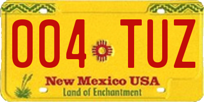 NM license plate 004TUZ