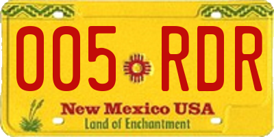 NM license plate 005RDR