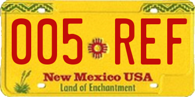 NM license plate 005REF