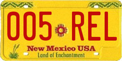 NM license plate 005REL