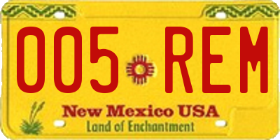 NM license plate 005REM