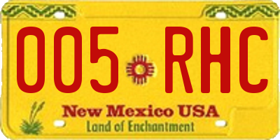 NM license plate 005RHC