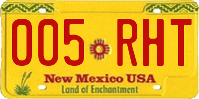 NM license plate 005RHT