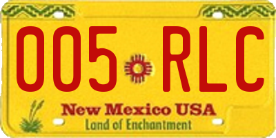 NM license plate 005RLC