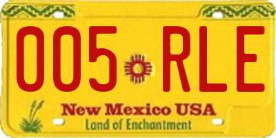 NM license plate 005RLE