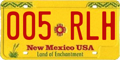 NM license plate 005RLH