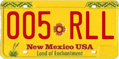 NM license plate 005RLL