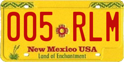 NM license plate 005RLM