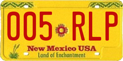 NM license plate 005RLP