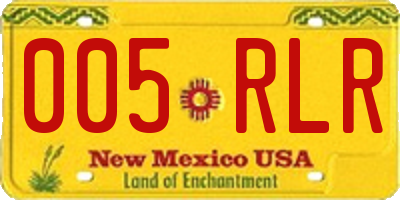 NM license plate 005RLR