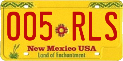 NM license plate 005RLS