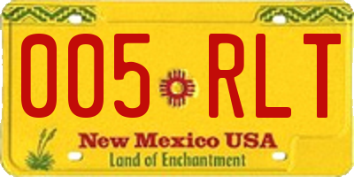 NM license plate 005RLT