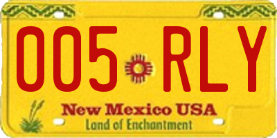 NM license plate 005RLY