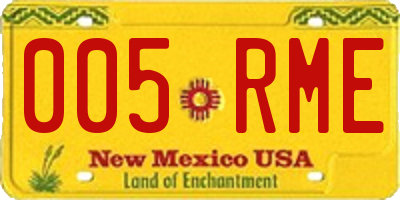 NM license plate 005RME