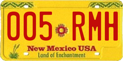 NM license plate 005RMH