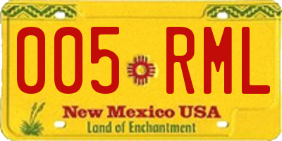 NM license plate 005RML
