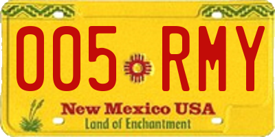 NM license plate 005RMY