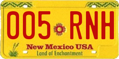 NM license plate 005RNH
