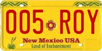 NM license plate 005ROY