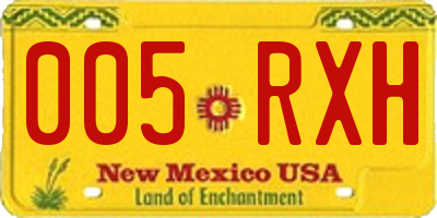 NM license plate 005RXH