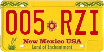 NM license plate 005RZI