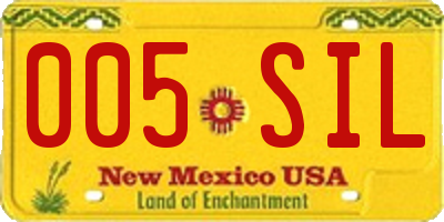 NM license plate 005SIL