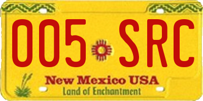NM license plate 005SRC
