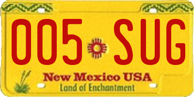 NM license plate 005SUG