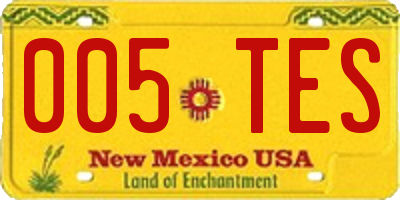 NM license plate 005TES