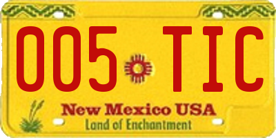 NM license plate 005TIC
