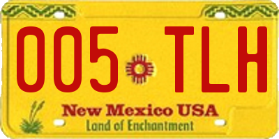 NM license plate 005TLH