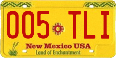 NM license plate 005TLI