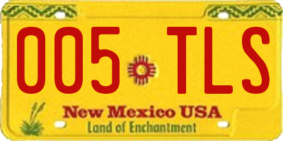 NM license plate 005TLS