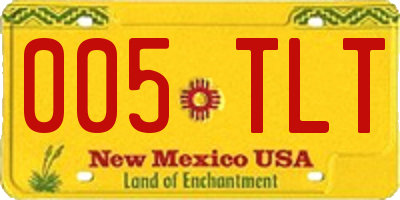 NM license plate 005TLT