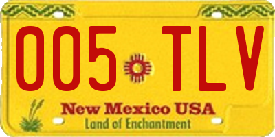NM license plate 005TLV