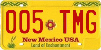 NM license plate 005TMG