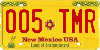 NM license plate 005TMR